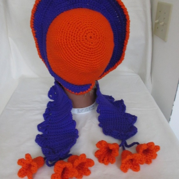 HAT SCARF Crochet NEW 2 PC SET Handmade Hat 20"-22" - Picture 4 of 7
